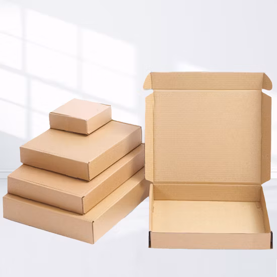 사용자 정의 로고 접이식 생분해 성 3 플라이 E 플루트 골판지 크래프트 종이 의류 신발 보석 포장/배송/포장 배송 선물 상자