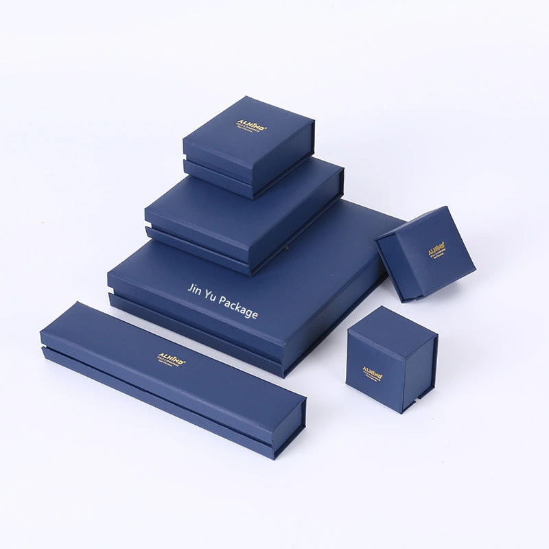 Unique Design Blue Paper Magnet Jewelry Gift Packaging Boxes Wholesale